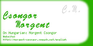 csongor morgent business card